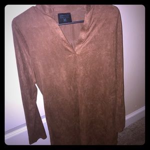 Brown suede tunic